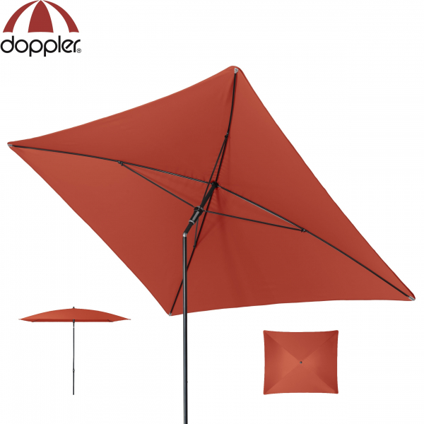 Doppler Sonnenschirm Sunline Waterproof 230x190cm Balkon Knicker PES Terracotta