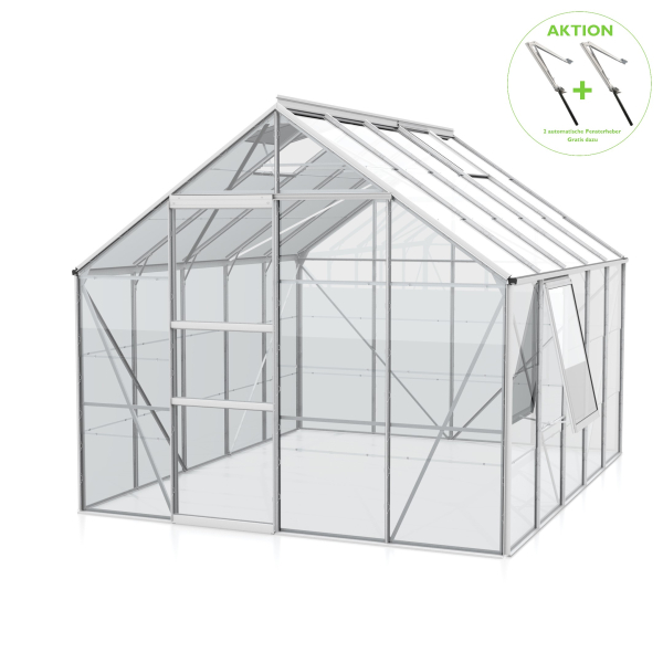 AKTION Vitavia Gewächshaus Meridian 1 8300 257x321 ESG Glas Alu eloxiert + 2 Dachlüfter
