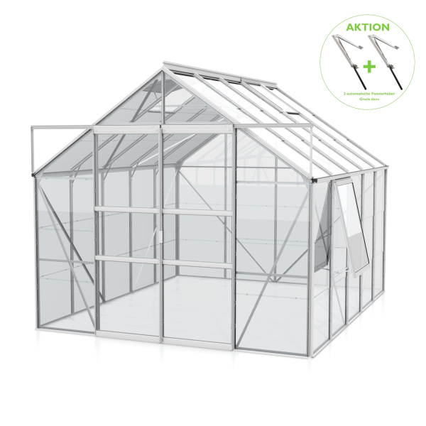 AKTION Vitavia Gewächshaus Meridian 2 8300 257x321 ESG Glas Alu eloxiert + 2 Dachlüfter
