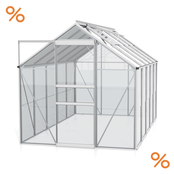 Vitavia Gewächshaus Venus 6200 BxTxH 195x321x197cm 6,2m² ESG Glas Alu eloxiert