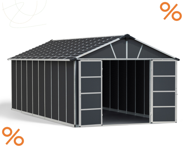 Palram-Canopia Gerätehaus YUKON 11x21.3 BxTxH 332x643x252cm + Boden WPC