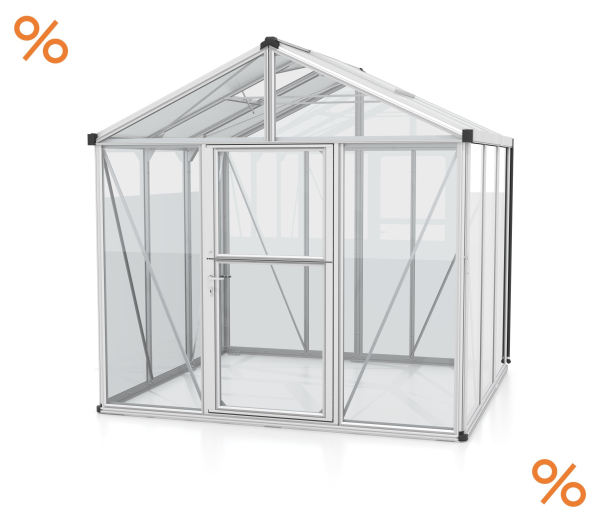 Vitavia Premium Gewächshaus Zeus 6200 BxT 258x242cm Glas ESG/HKP Alu eloxiert