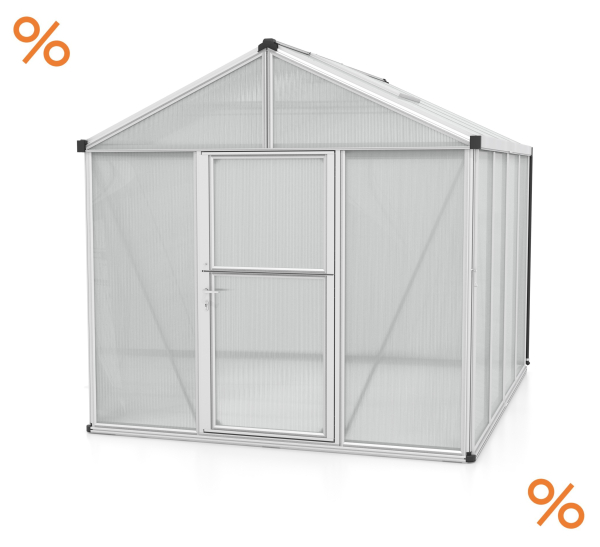 Vitavia Premium Gewächshaus Zeus 8100 BxT 258x316cm 10mm HKP 8,1m² Alu eloxiert
