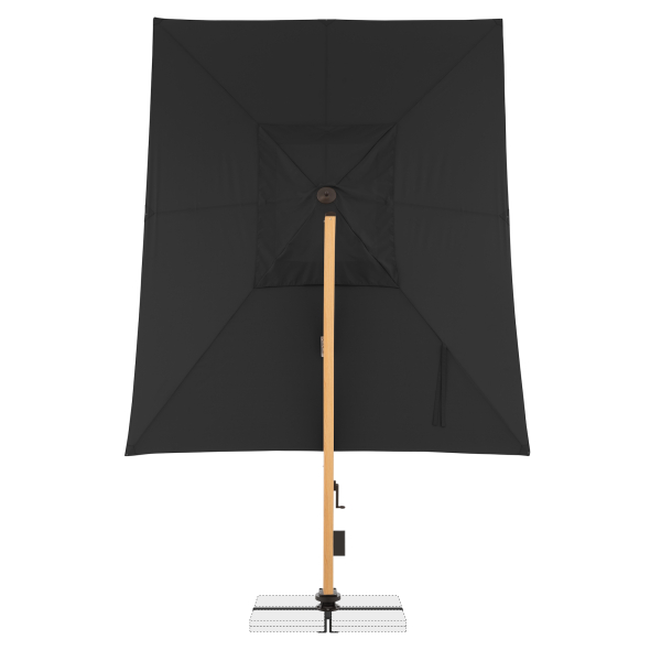 Doppler Premium Pendelschirm ALU WOOD XL ULTRA 400x300cm LED Anthrazit