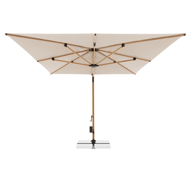 Doppler Premium LED Pendelschirm ALU WOOD XL ULTRA 400x300cm Natur
