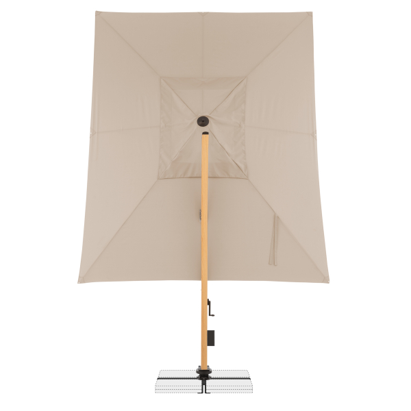 Doppler Premium LED Pendelschirm ALU WOOD XL ULTRA 400x300cm Natur