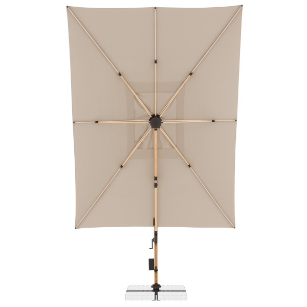 Doppler Premium LED Pendelschirm ALU WOOD XL ULTRA 400x300cm Natur