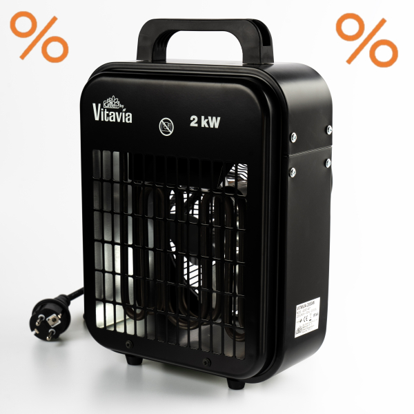 Vitavia Elektroheizung Vitavia 2kW Frostwächter Lüfter 400m³/h