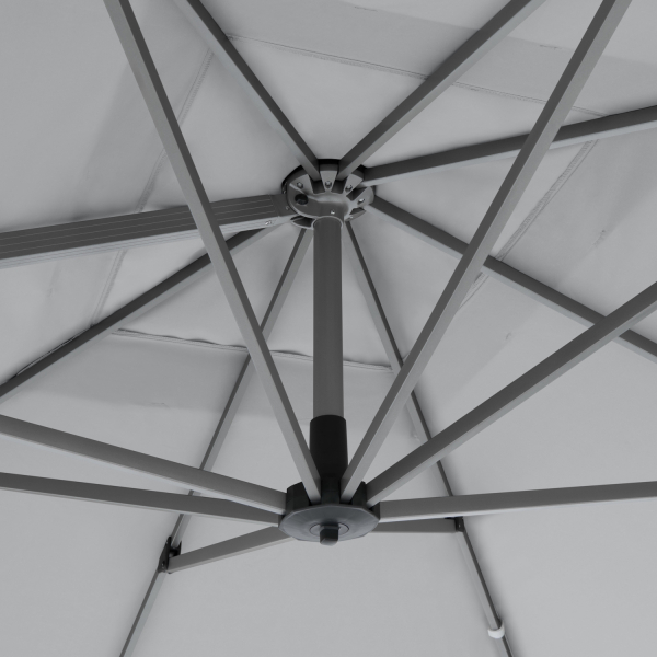 Doppler Großer Pendelschirm Active NEO Side 260x350cm Grau + Plattenständer