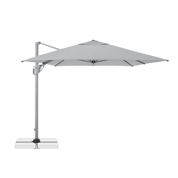 Doppler Großer Pendelschirm Active NEO Side 260x350cm Grau + Plattenständer