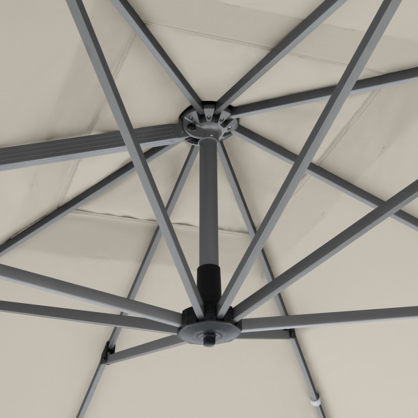 Doppler Großer Pendelschirm Active NEO Side 260x350cm Natur + Plattenständer