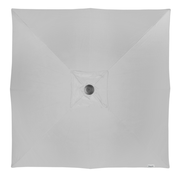 Doppler Marktschirm Alu Expert Teleskop 300x300cm Gastro Hellgrau + Schutzhülle