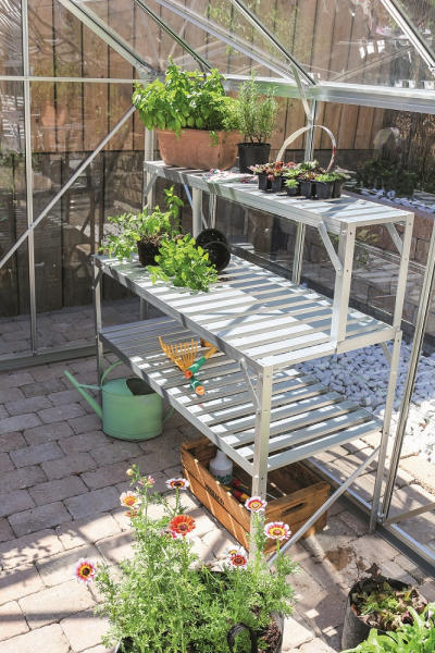 Vitavia Alu-Tischaufsatz 121x28x39cm eloxiert (ohne Tisch)