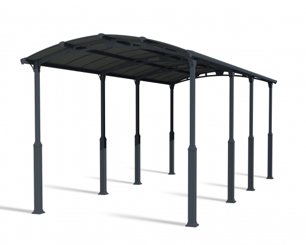 Palram-Canopia Alu Carport Arcadia ALPIN 8500 grau Polycarbonat BxT 359x863cm