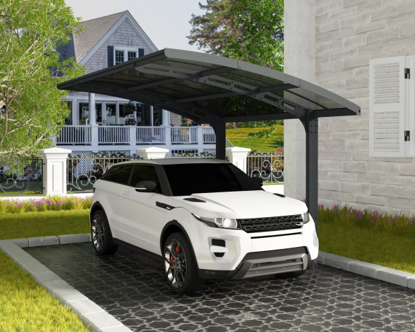 Palram-Canopia Alu Carport Arizona Breeze 5000 grau BxL 289x495cm Polycarbonat
