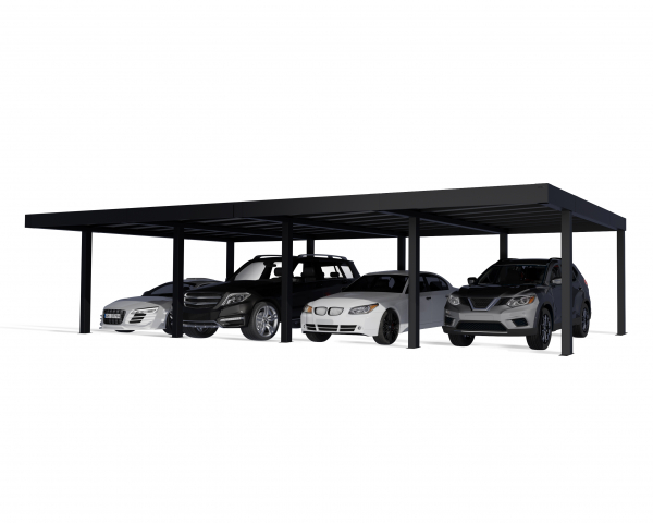 NEUHEIT Palram-Canopia Moderner Alu Doppel Carport OSLO 20x40 6x12m Polycarbonat