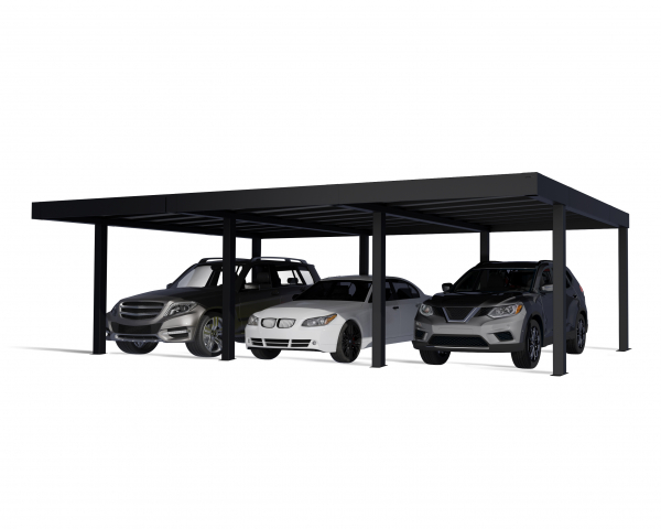 NEUHEIT Palram-Canopia Moderner Alu Doppel Carport OSLO 20x30 6x9m Polycarbonat