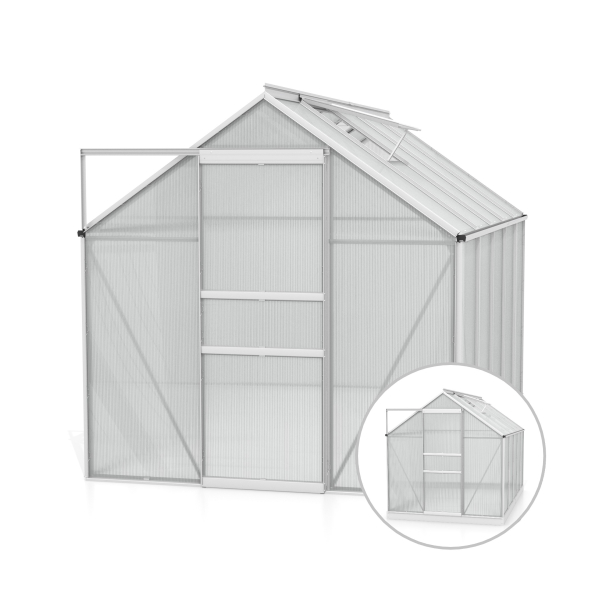 Vitavia Gewächshaus Comet 6200 4mm HKP BxTxH 195x321x197cm 6,2m² Alu eloxiert