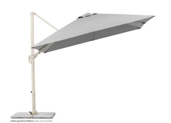 Schneider SET Ampelschirm Rhodos Twist Comfy 300x300cm Greige + Ständer + Hülle