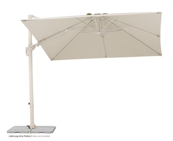 Schneider SET Ampelschirm Rhodos Twist Comfy 300x300cm Natur + Ständer + Hülle