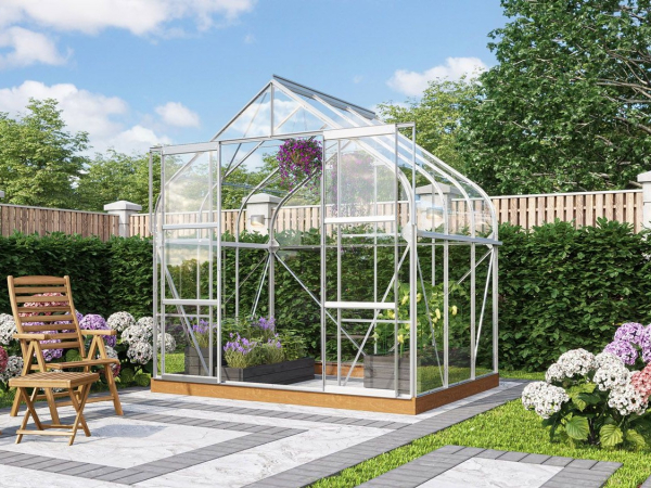 Vitavia edles Gewächshaus Diana 5000 ESG Glas BxT 264x195 5m² Alu eloxiert