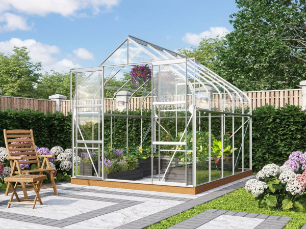 Vitavia Gewächshaus Diana 8300 ESG Glas BxTxH 264x321x255cm 8,3m² Alu eloxiert