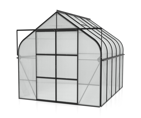 Vitavia Gewächshaus Diana 8300 4mm HKP BxTxH 264x321x255cm 8,3m² Alu schwarz