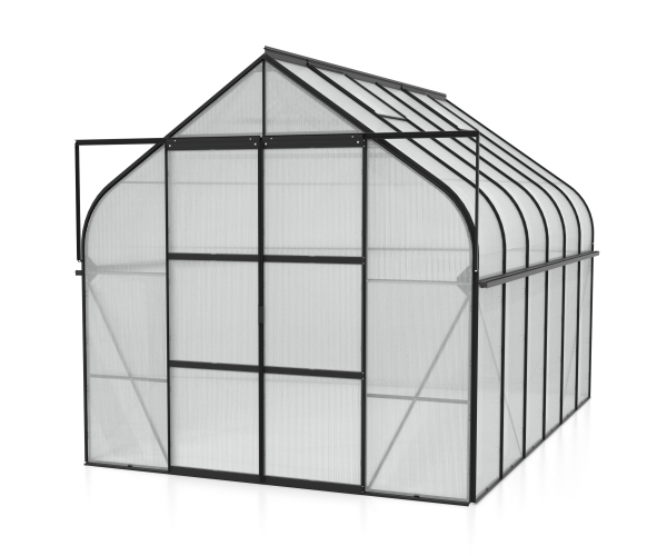 Vitavia Gewächshaus Diana 9900 4mm HKP BxTxH 264x383x255cm 9,9m² Alu schwarz