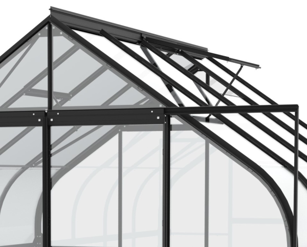 Vitavia Gewächshaus Diana 5000 3mm ESG Glas BxTxH 264x195x255cm 5m² Alu schwarz