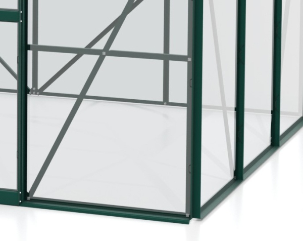 Vitavia Gewächshaus Diana 5000 ESG Glas BxTxH 264x195x255cm 5m² Alu smaragd