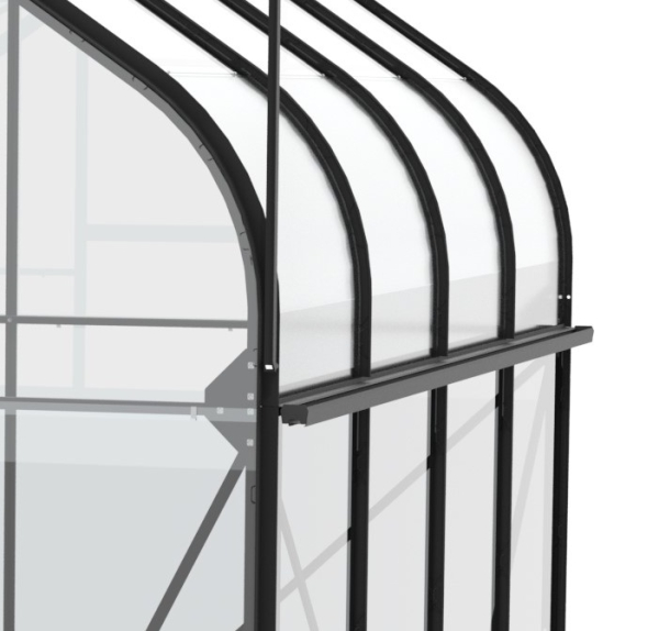 Vitavia Gewächshaus Diana 5000 3mm ESG Glas BxTxH 264x195x255cm 5m² Alu schwarz