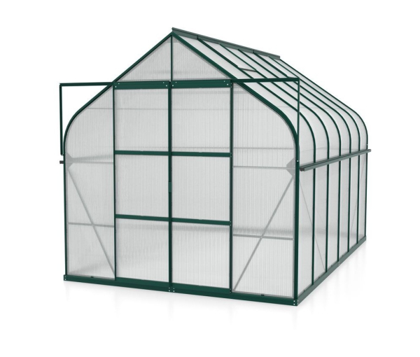 SET Vitavia Gewächshaus Diana 11500 4mm HKP 264x445 smaragd + Fundamentsrahmen