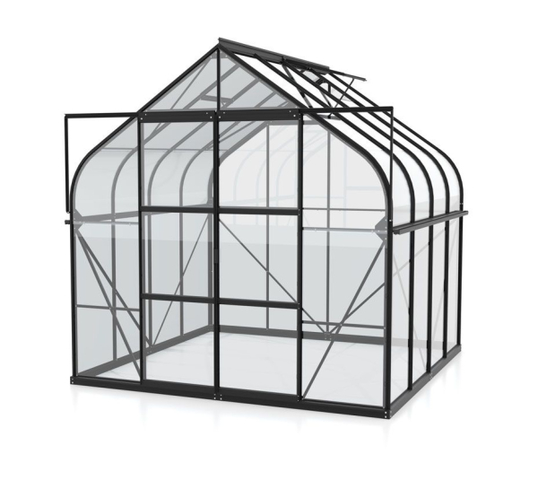 Vitavia Gewächshaus Diana 6700 ESG Glas BxTxH 264x258x255cm 6,7m² Alu schwarz