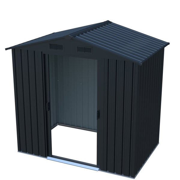 Preisgünstiges Metall Gerätehaus Basic 2,5㎡ L131xB194xH184cm Satteldach von Elmar Jung