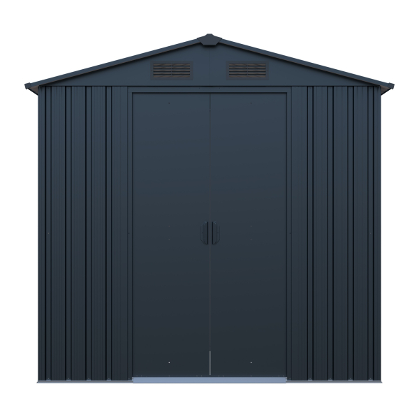 Preisgünstiges Metall Gerätehaus Basic 2,5㎡ L131xB194xH184cm Satteldach von Elmar Jung