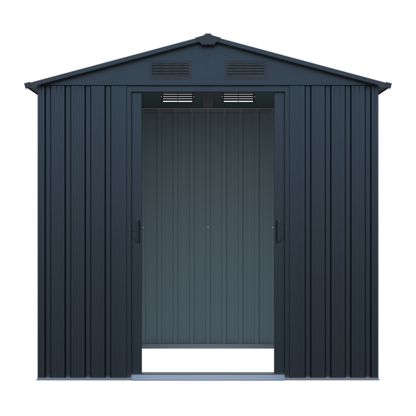 Preisgünstiges Metall Gerätehaus Basic 2,5㎡ L131xB194xH184cm Satteldach von Elmar Jung