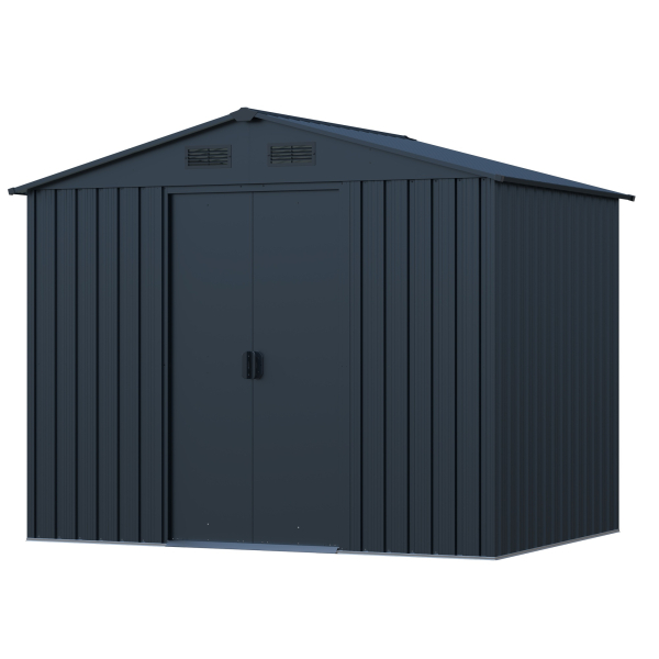 Preisgünstiges Metall Gerätehaus Basic 4㎡ L174xB236xH190cm Satteldach von Elmar Jung