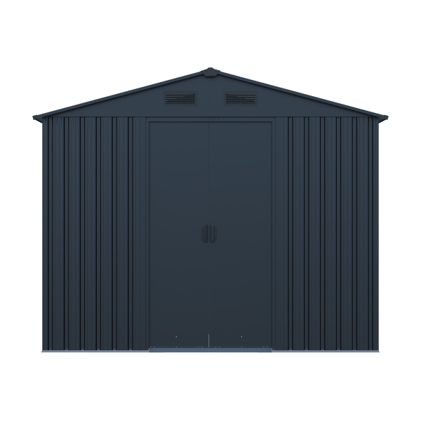 Preisgünstiges Metall Gerätehaus Basic 4㎡ L174xB236xH190cm Satteldach von Elmar Jung