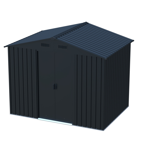 Preisgünstiges Metall Gerätehaus Basic 4㎡ L174xB236xH190cm Satteldach von Elmar Jung