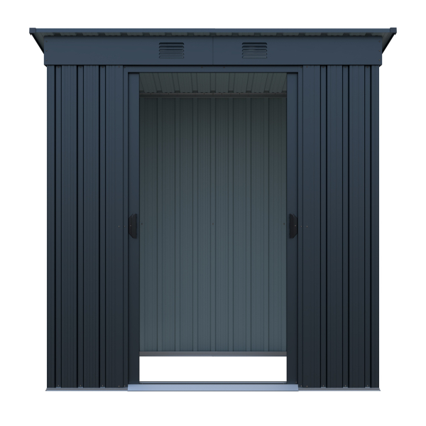 Preisgünstiges kleines Metall Gerätehaus Pultdach 1,7㎡ L110xB174xH174cm von Elmar Jung