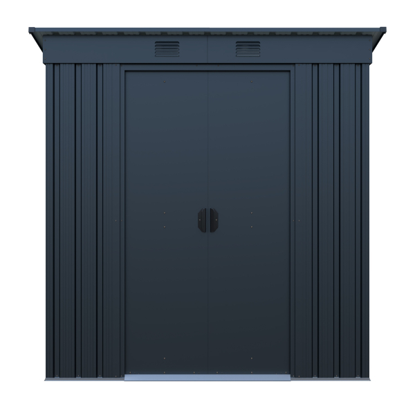 Preisgünstiges kleines Metall Gerätehaus Pultdach 1,7㎡ L110xB174xH174cm von Elmar Jung