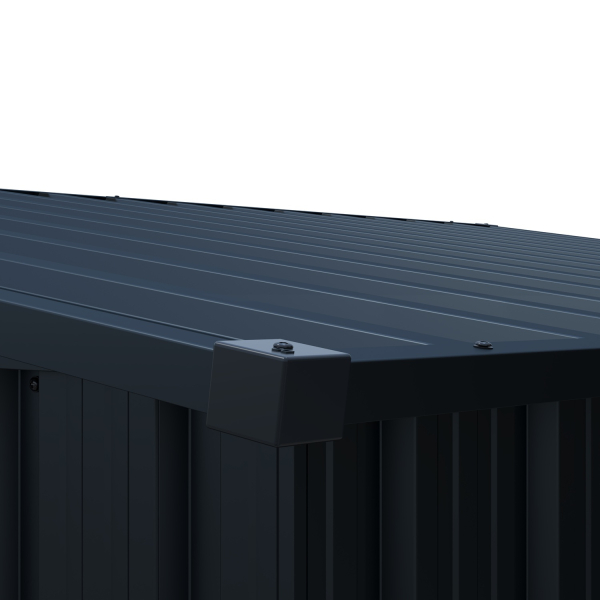 Preisgünstiges kleines Metall Gerätehaus Pultdach 1,7㎡ L110xB174xH174cm von Elmar Jung