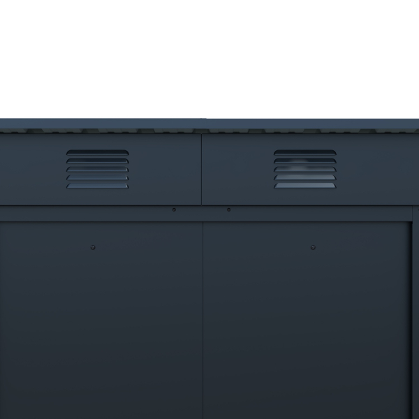 Preisgünstiges kleines Metall Gerätehaus Pultdach 1,7㎡ L110xB174xH174cm von Elmar Jung