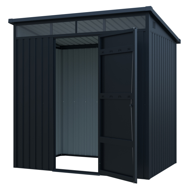 Premium Gerätehaus Skylight Plus 3㎡ L147xB197xH201cm Pultdach abschließbar von Elmar Jung