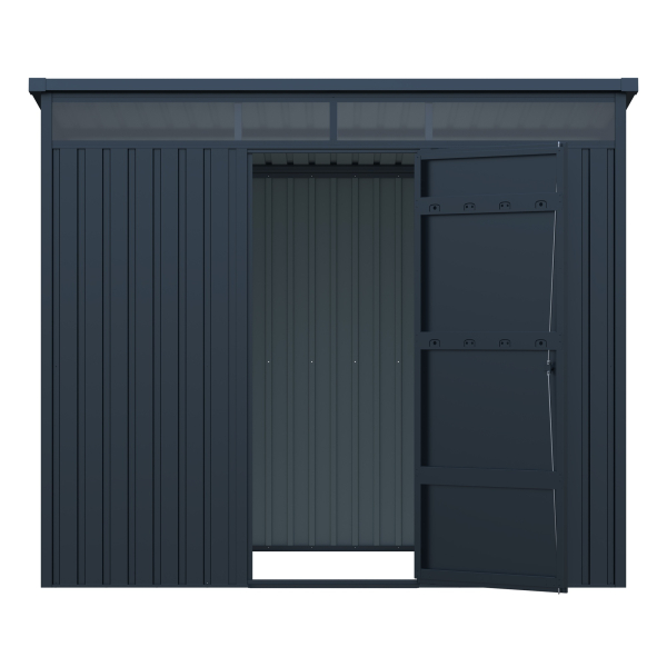 Premium Gerätehaus Skylight Plus 4,5㎡ L186xB237xH201cm Pultdach abschließbar von Elmar Jung