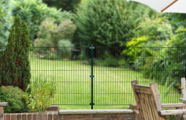 Elmar Jung SET Classic Einstabmattenzaun + Rundpfosten Ø 34mm moosgrün