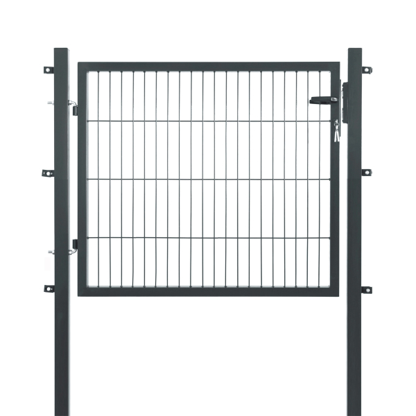 Elmar Jung Einzeltor Premium HxB 80x120cm eckige Pfosten 60/60 anthrazit