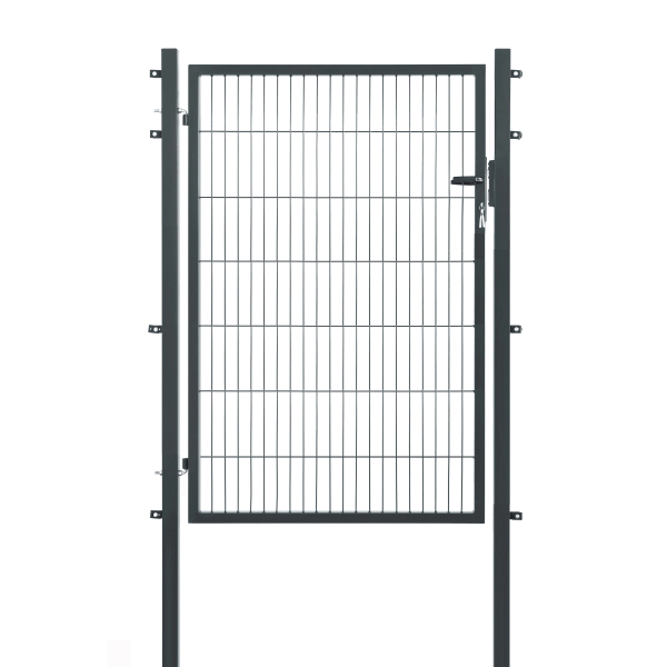 Elmar Jung Einzeltor Premium HxB 140x120cm eckige Pfosten 60/60 anthrazit
