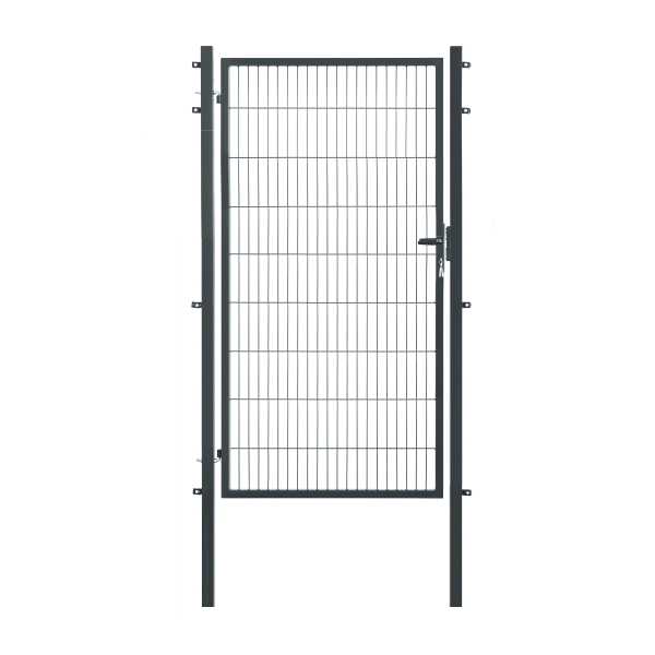 Elmar Jung Einzeltor Premium HxB 180x120cm eckige Pfosten 60/60 anthrazit