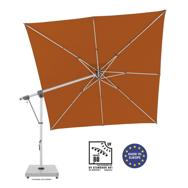 Doppler Multifunktionaler Pendelschirm EXPERT 300x300cm Terracotta inkl. Schutzhülle